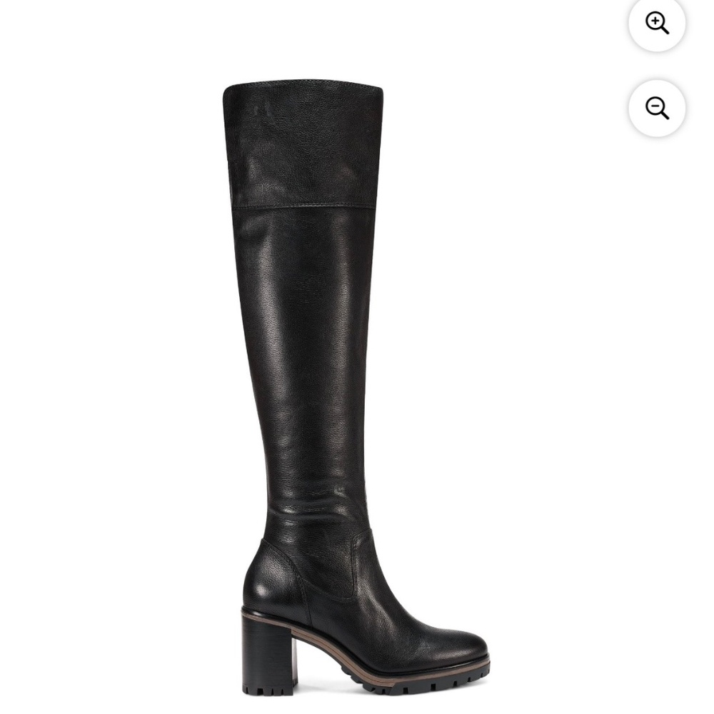 Vince Camuto Black leather Over the Knee Boots Classic Design size 8M wide calf - Picture 10 of 11